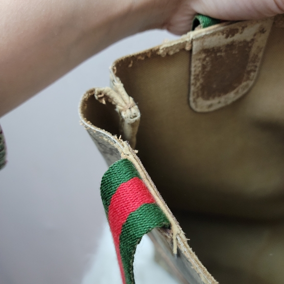 100% Authentic GUCCI vintage web sherry line tote - Picture 13 of 14
